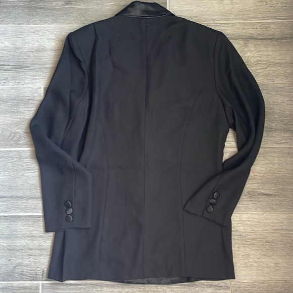 Vintage Black Holiday Shiny Blazer Sequin Collar - Picture 4 of 5